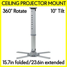 Adjustable Ceiling Projector Mount Bracket Max 44 lbs Tilt + 360 Degree Swivel picture