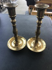 Vintage Brass Candlestick Pair Portugal picture