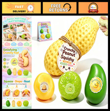 4PC Crunchy Squishy Stress Relief Toys, Sensory Fidget Balls, Food-Themed Fun picture