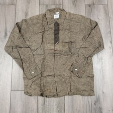 Vtg 50s Brent Loop Collar Long Sleeve Shirt Rockabilly Large Button Down picture