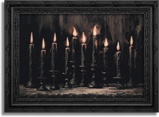 Framed Gothic Canvas Wall Art,Dark Moody Picture Wall Decor picture
