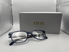 NEW CHRISTIAN DIOR INDIOR O S71 3000 CRYSTAL BLUE EYEGLASSES 52-18 (FULL SET) picture