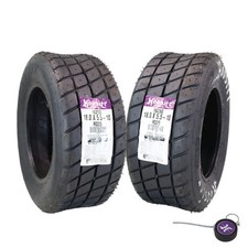 Hoosier Flat Track & TT Tires 18.0X5.5-10 CAB RD20 w/Hoosier Keychain (2-Pack) picture