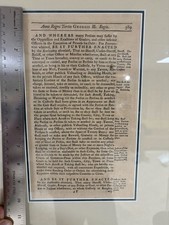 Original 1742 Benjamin Franklin printed page with supporting documentation picture