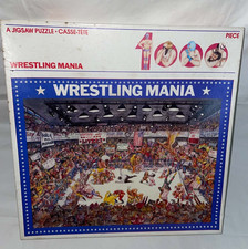 VTG 1984 Wrestling Mania Jigsaw Puzzle 1000 Pc Complete 1016 Pcs Hand Counted picture