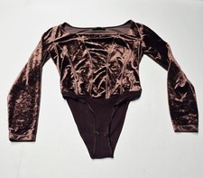 Vtg 90s Cosabella Crushed Velvet Corset Bodysuit Top Medium Made in Italy EUC picture