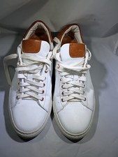 GOOD MAN BRAND Legend London Size 9 White Brown Leather Lace-Up Sneakers Italy picture