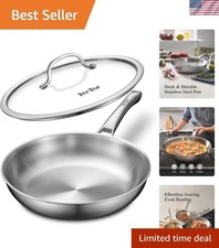 Ergonomic 12 Inch Non-Toxic Stainless Steel Pan - Perfect for All Cooking Styles picture