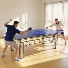 Soozier 9 ft Folding Table Tennis Ping Pong Table Conversion Top with Net picture