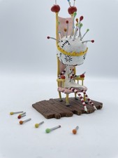 RARE TIM BURTON TRAGIC TOYS PIN CUSHION QUEEN W/ BASE ALL- PINS ARE INCLUDED picture