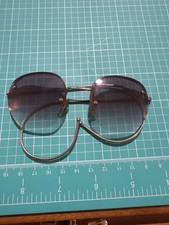 Antique Japanese Export Rimless Cable Temple Engraved  Eyeglasses C.1910-1920 picture