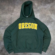 Vintage Champion Oregon Ducks Green Pullover Hoodie Adult Size Large 90s Y2K picture