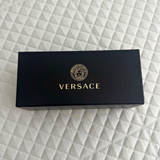Versace Polarized Rectangle Sunglasses Black Frame Gray Lenses picture