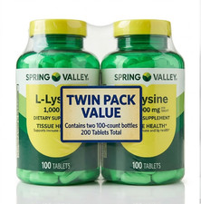 2 PK Spring Valley L-Lysine 1000 mg Tablets, 100 Count – Supports Immune Health picture
