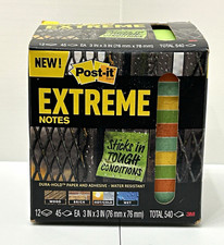 Post-it Extreme Notes 3x3 12 Pads 540 Sheets Dura-Hold Water Resistant 3M EXTRM3 picture