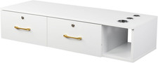 Sleek White Wall Mount Styling Station for Salon or Home Use picture