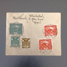 1920 Czechoslovakia Cover Ulrichsthal to Vienna Austria Early Hradcany Stamps picture