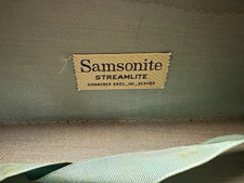 Vintage 1950s Samsonite Streamlite Blue Suitcase Shwayder Bros Denver picture