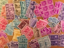 US, 1940'S, MINT NH,  ALL DIFFERENT SINGLES, 30+ STAMP COLLECTION picture
