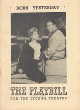 1948 Born Yesterday Playbill Judy Holliday Paul Douglas Lyceum Ted Williams picture