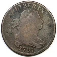 1797 S-137 R-2 Draped Bust Large Cent Coin 1c picture
