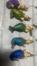 Katherine’s Collection Mermaids Christmas Ornaments Set Of 5 “Dames At Sea” 4”  picture