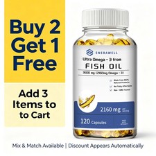 120 Pills Omega 3 Fish Oil Capsules 3x Strength EPA & DHA Highest Potency 3600mg picture