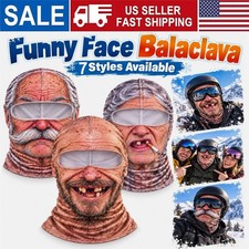 Old Man Ski Mask Funny Realistic Face Balaclava 3D Printed Full Face Winter US picture