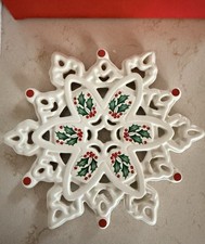 Lenox Holiday Christmas Snowflake Trivet 7.25” Lovely Open Box picture