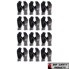 PIP 34-874 MaxiFlex Ultimate Micro Foam Nitrile Grip Coated WORK GLOVES 12 PAIR picture