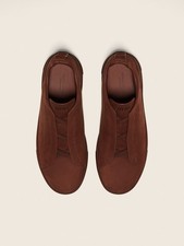 Worn 1x $1690 Zegna Tobacco Secondskin Nubuck Triple Stitch, 11 US picture