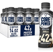 Core Power Elite High Protein Shake, Vanilla, 42g Bottle, 14oz, 12 Pack picture