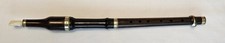 Antique Rosewood Band Flute Flageolet Head Silver Mounts Possible British picture