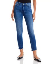 MOTHER The Dazzler Mid Rise Ankle Fray Jeans MSRP $238 picture