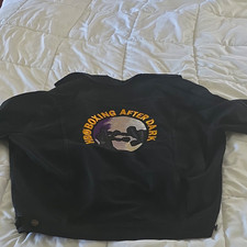 Lee Black Jacket HBO Boxing After Dark B.A.D. Logo Back Graphic picture