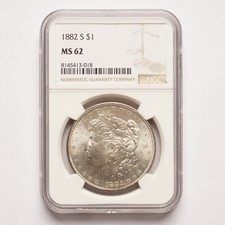 1882-S Morgan Silver Dollar NGC MS62 picture