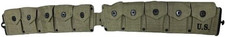 U.S.WWII Springfield M1923 Garand Canvas 10 Pocket Belt-OD GREEN picture