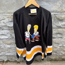 Vintage Beavis And Butthead MTV Show Hockey Jersey 90s 00 XL picture