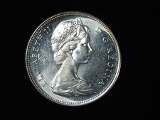 VINTAGE COIN 1967 QUEEN ELIZABETH II CANADA CANADIAN UNCIRCULATED SILVER DOLLAR picture