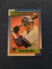 Kevin Mitchell baseball card- Giants- blue and white card  picture