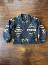 Vintage Pendleton Wool Southwestern Aztec Bomber Jacket Mens Zip Coat picture