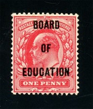 [GREAT BRITAIN] 1902 1d Board Education SC O68 SG O84 CV£180 MH PF Cert CA3491 picture