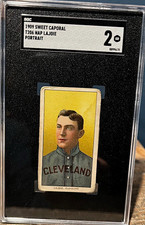 1909-11 T206 Sweet Caporal Nap Lajoie Portrait SGC 2 Graded Cleveland Naps picture