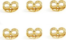 14K Gold Earring Backs for Stud Earrings - Yellow Locking (3 Pairs) picture