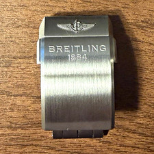 Breitling Brushed Stainless Steel Deployant Watch Band Clasp Buckle 20mm picture
