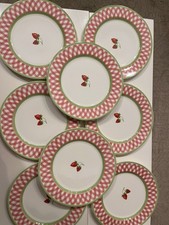 Villeroy & Boch Strawberries 'N Cream Dinner Plates Set of 8 10.5
