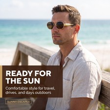 2026 Retro Oval Shades UV380 Sunglasses Men Women Hiking Fishing Beach Casual picture