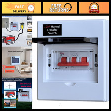 100A Manual Transfer Switch for Portable Generator, 120/240V, 24000W Capacity, 3 picture