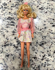 1992 Sweet Spring Barbie #3208 Mattel Vintage Doll Floral Dress Shoes picture