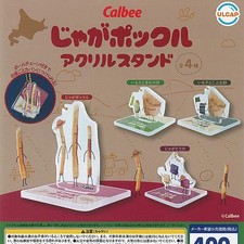 Calbee Jaga Pokkuru Acrylic Stand Capsule toy / 4 types Comp Set Gachapon picture